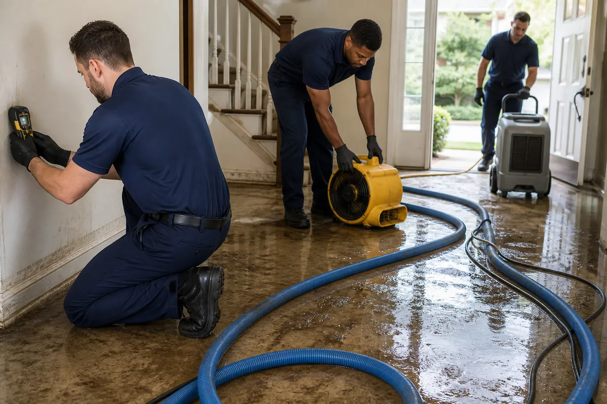 Floodline Restoration Co. crew at work in Hoboken, NJ